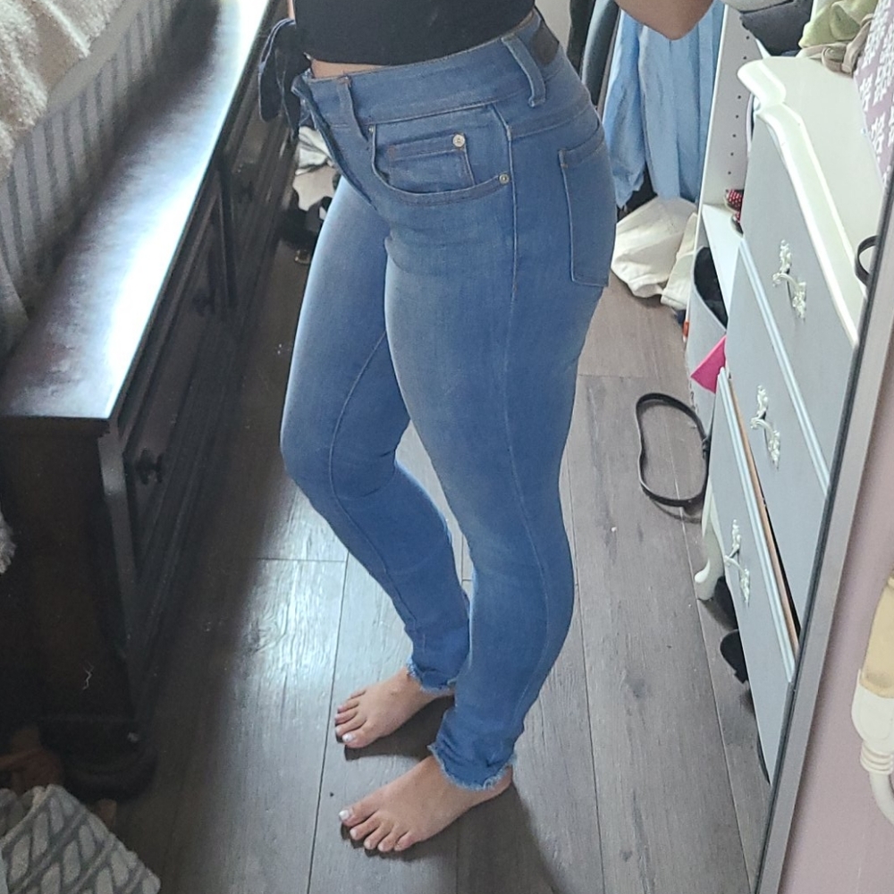 Bootleggers skinny blue jeans